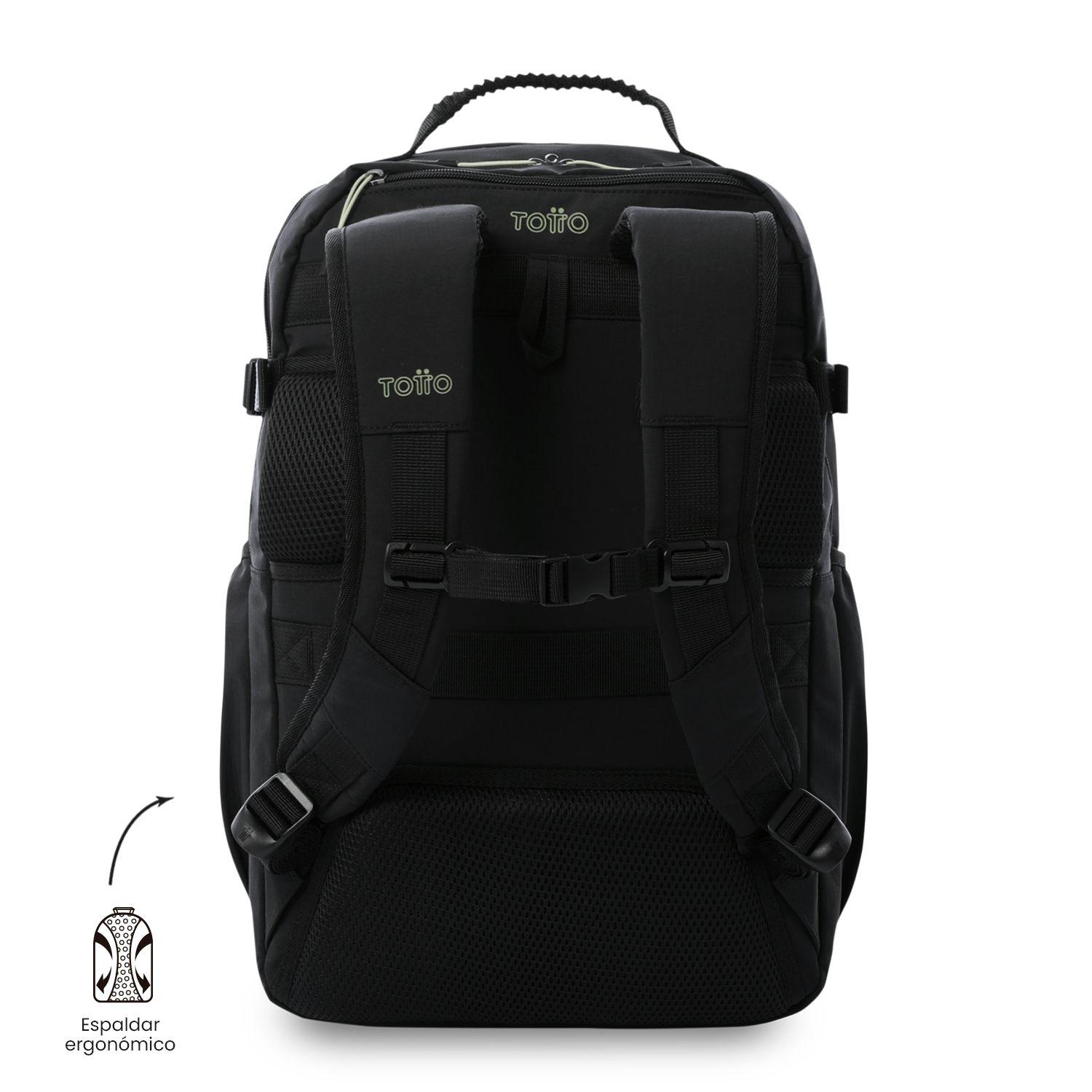 Mochila Universitaria Notebook 15.4" Spa Negra Unisex Totto-3