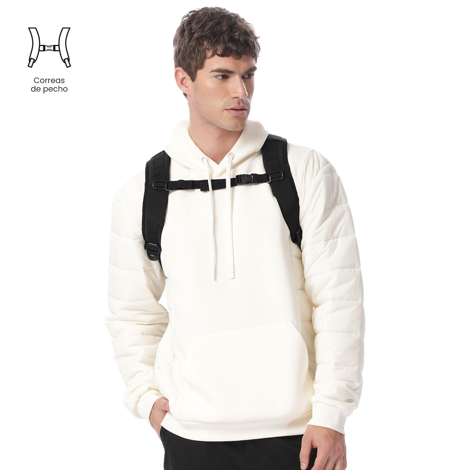 Mochila Universitaria Notebook 15.4" Spa Negra Unisex Totto-4