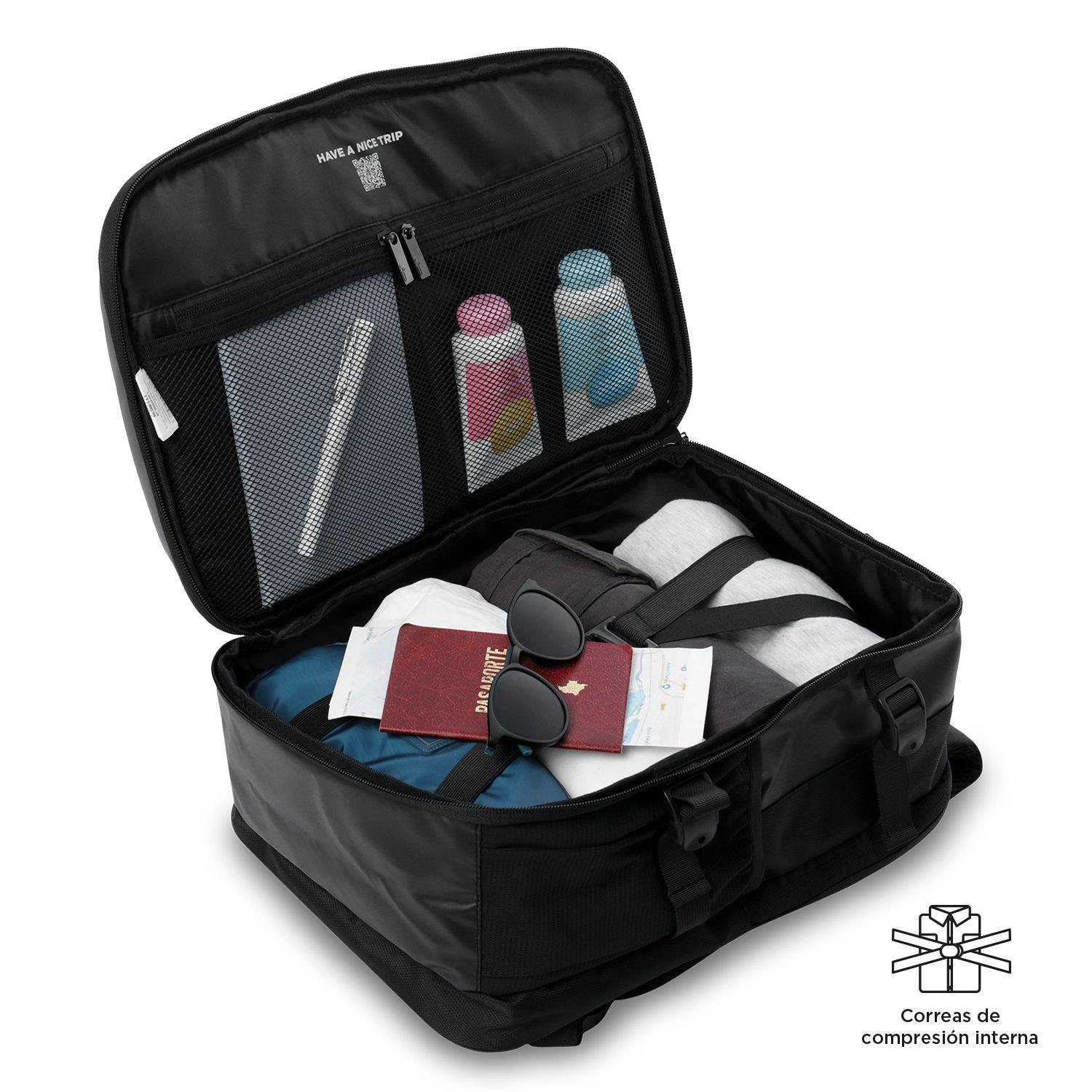 Mochila de Viaje Mediana Trip Negra Totto-3