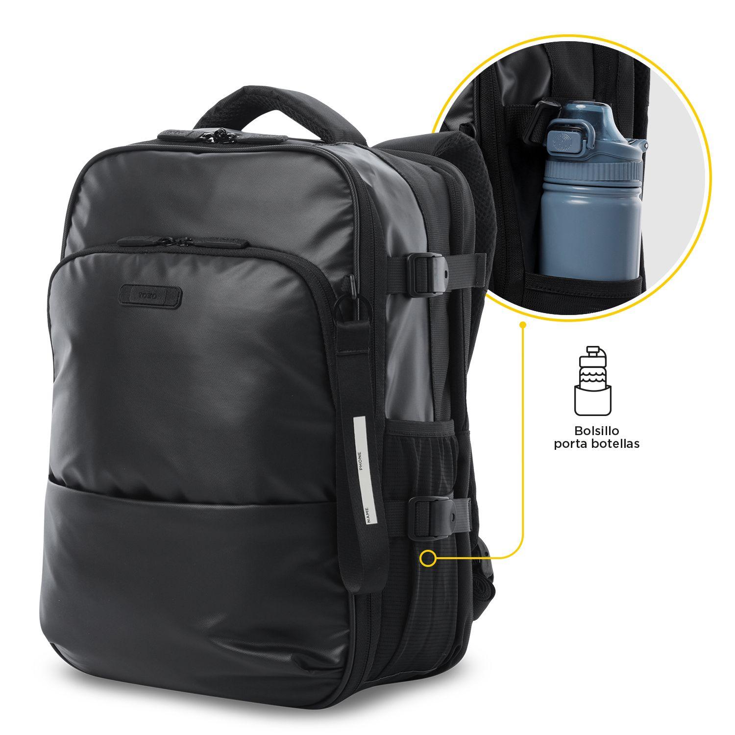 Mochila de Viaje Mediana Trip Negra Totto-4