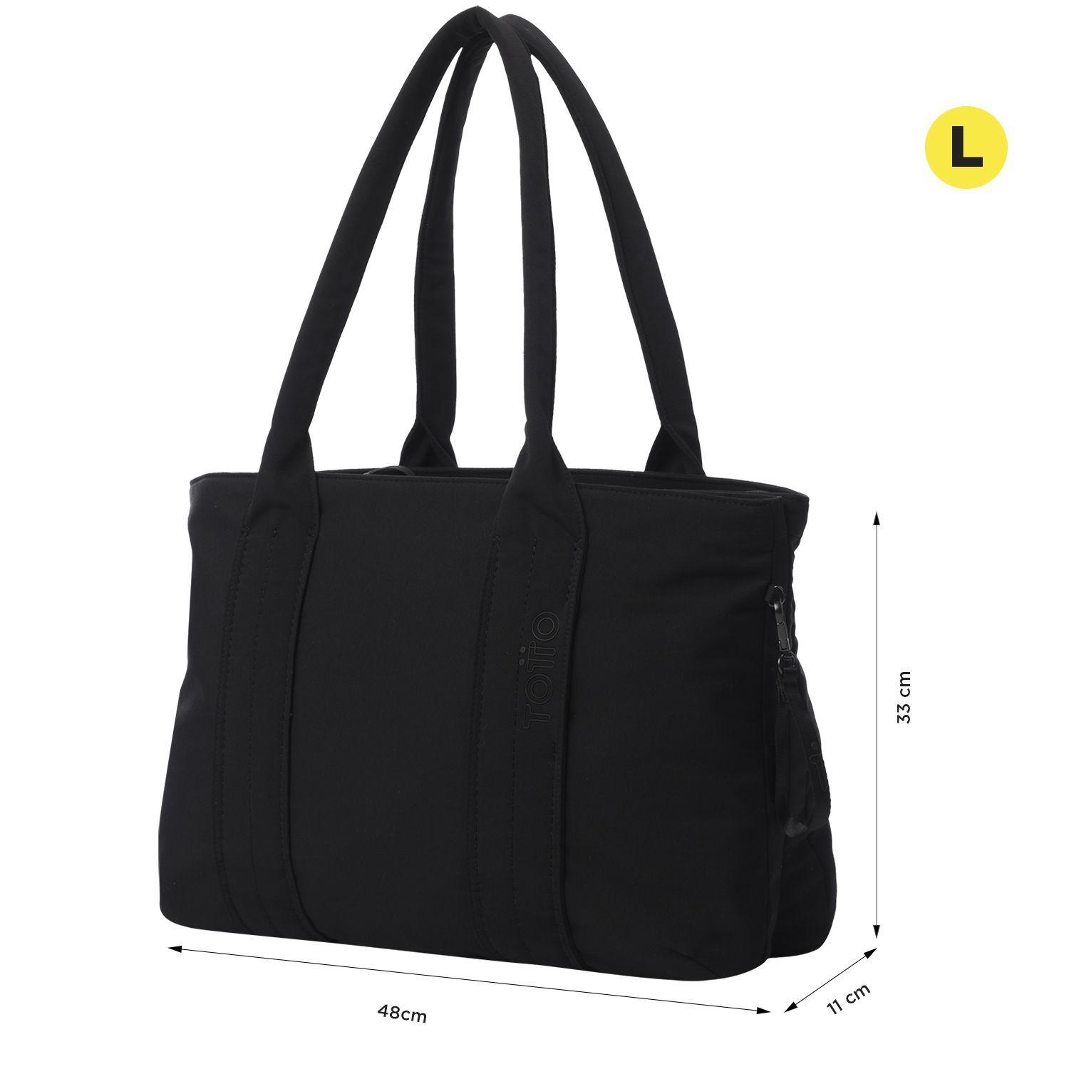 Cartera Tote Bag Mujer Sicilia Notebook 16" Negro Totto-2