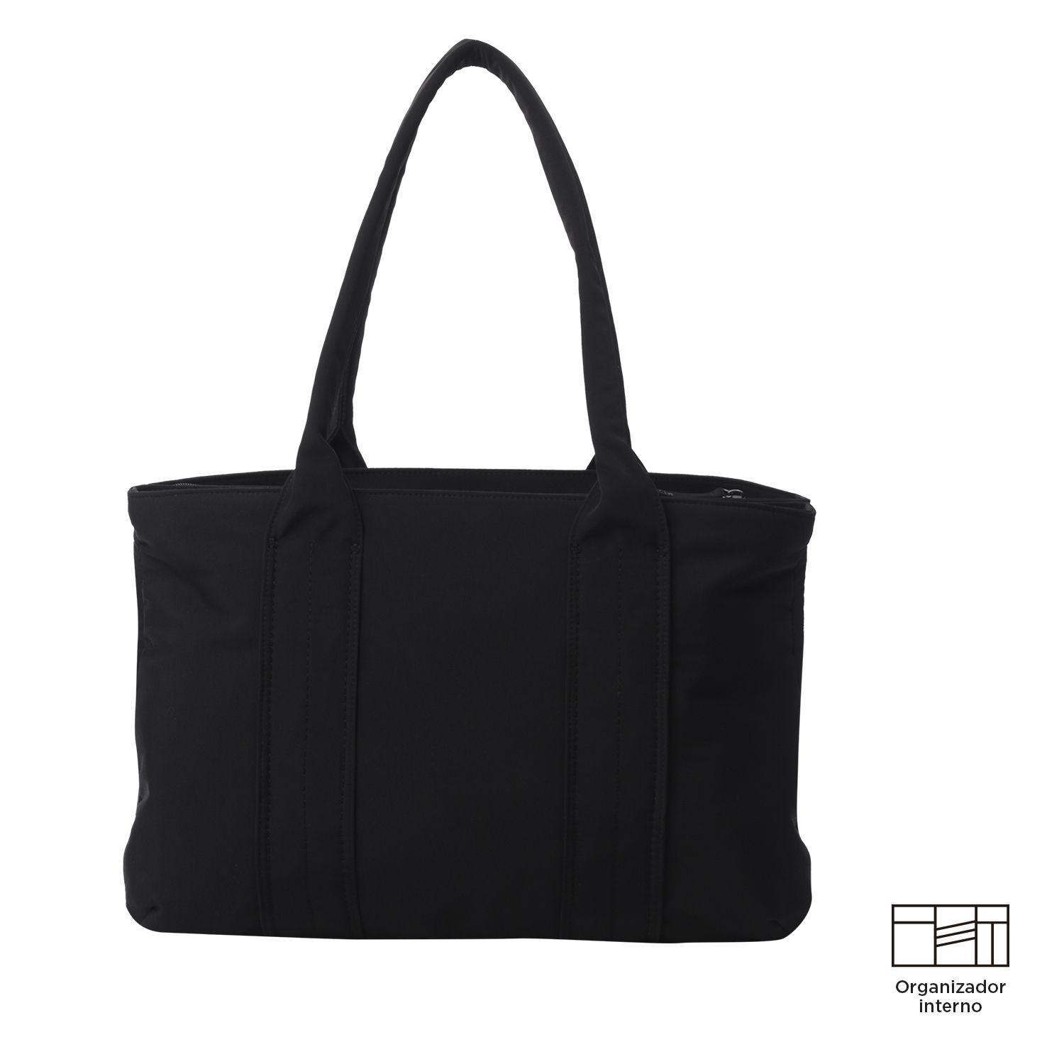 Cartera Tote Bag Mujer Sicilia Notebook 16" Negro Totto-3