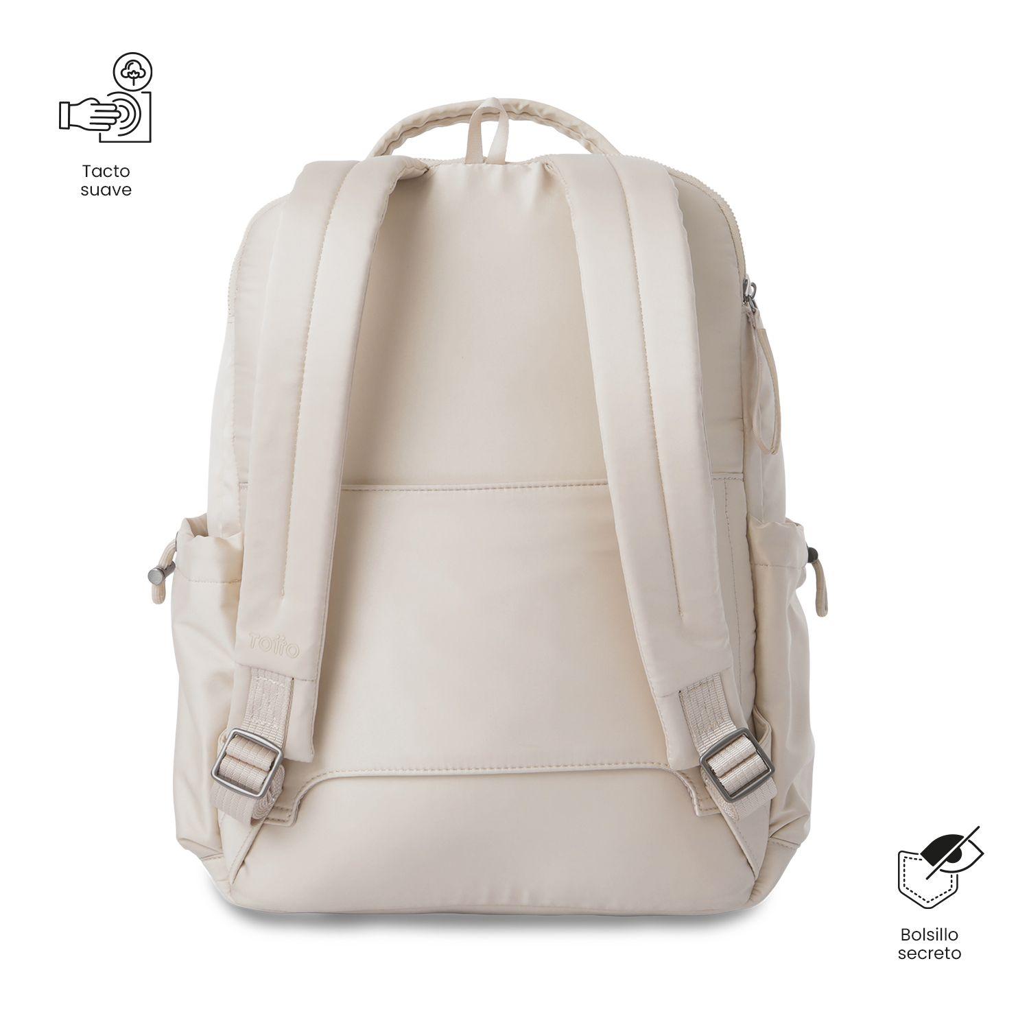 Mochila Universitario Estambul Porta PC 14" Beige Mujer-3
