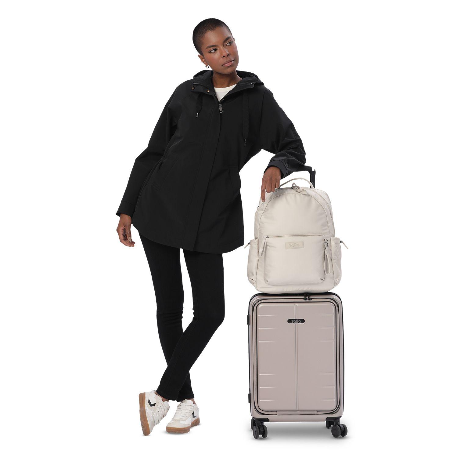 Mochila Universitario Estambul Porta PC 14" Beige Mujer-7