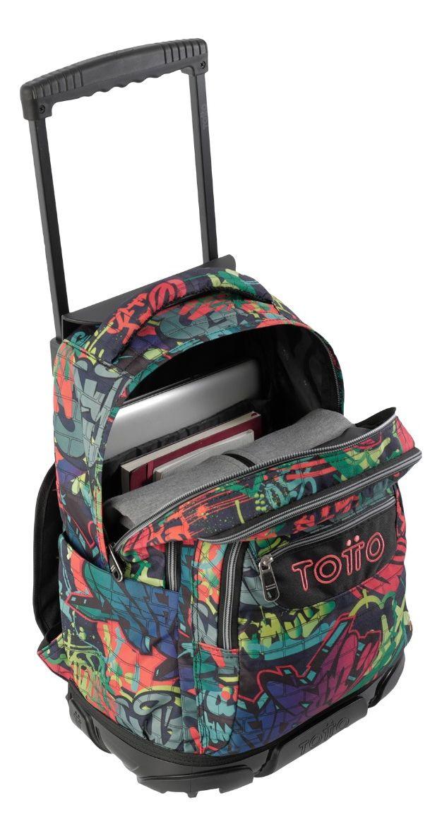 Mochila Ruedas Totto RPET Grande Notebook 15.4" Escolar Niño-6
