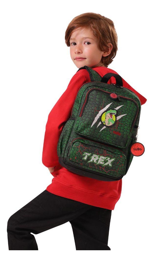 Mochila Infantil Escolar Totto Rpet Para Niño S Dino Rex-5