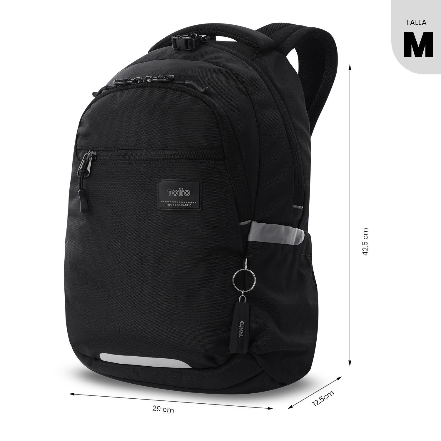 Mochila Universitaria Notebook 14" Misisipi Negra Unisex Totto-2