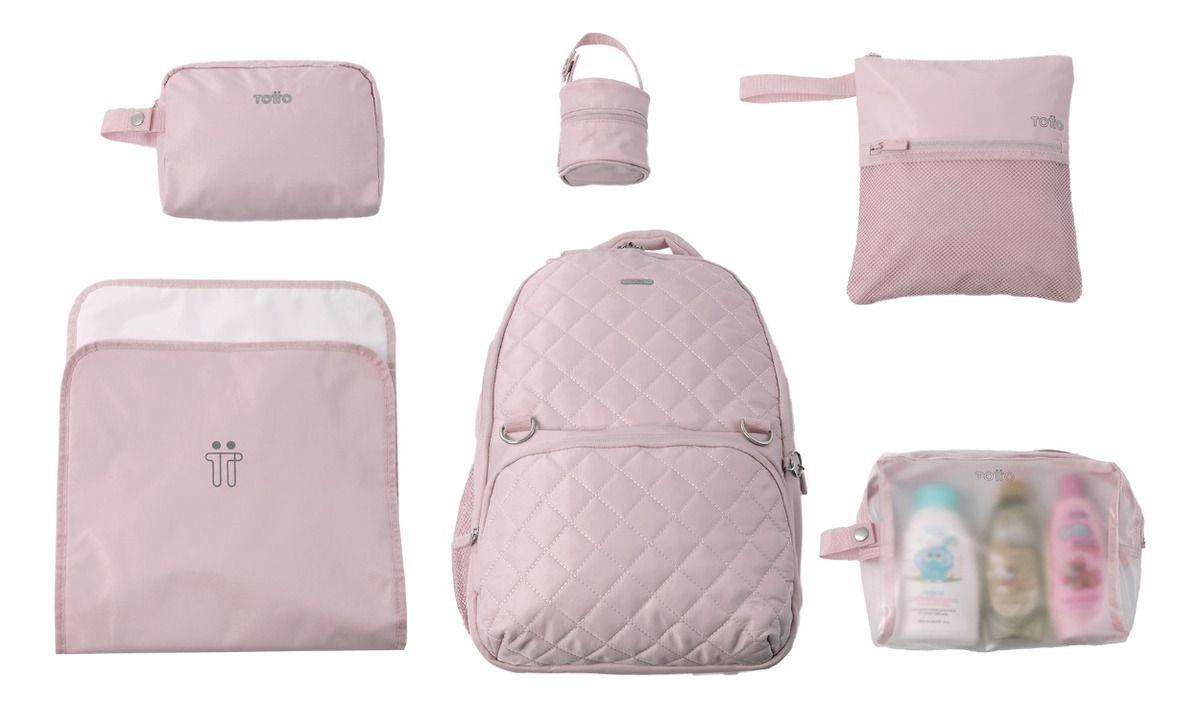 Mochila Maternal Babybao Totto Pañalera Grande Rosado Mujer-6