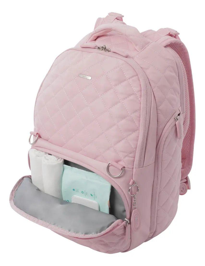 Mochila Maternal Babybao Totto Pañalera Grande Rosado Mujer-9