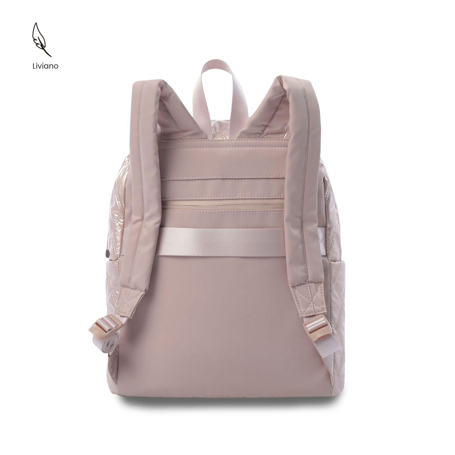 Mochila Universitario Savanha Porta PC 13" Beige Mujer-3