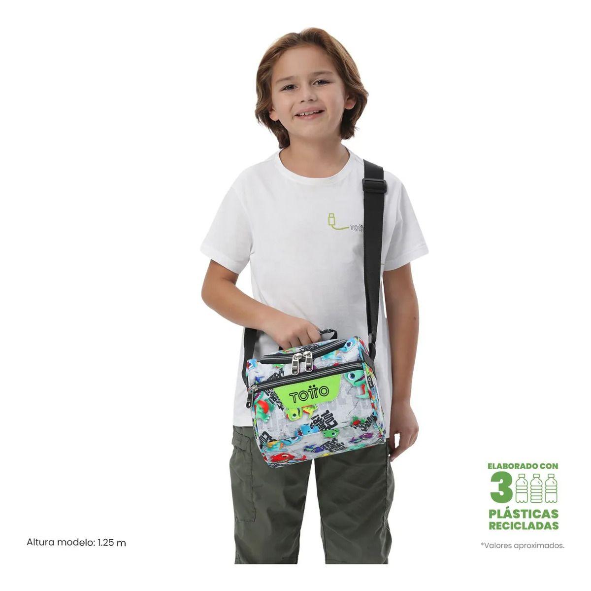 Lonchera Térmica Para Niño Pizarra Mediana Gris-1