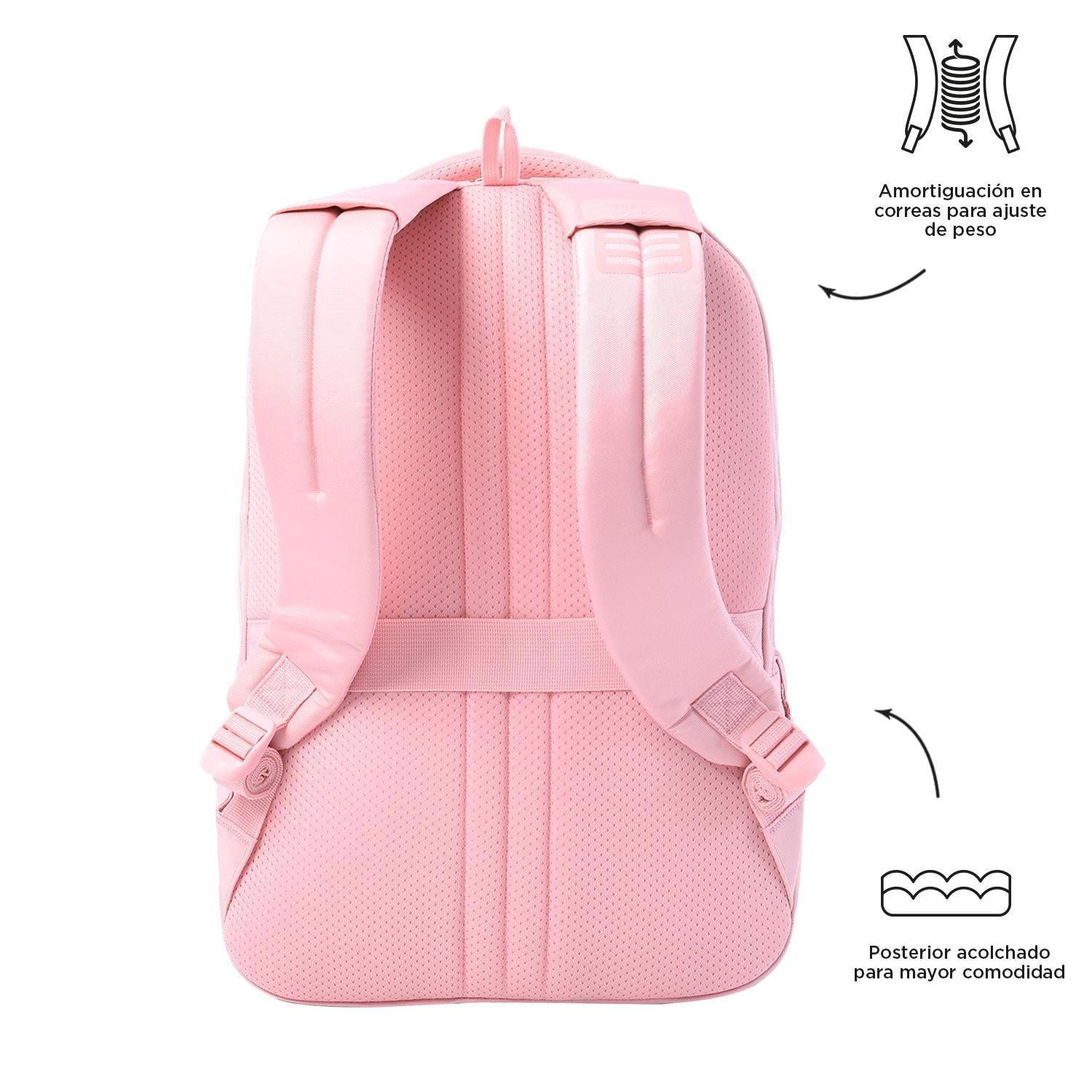 Mochila Urbana Comfort Rosado Mujer-3