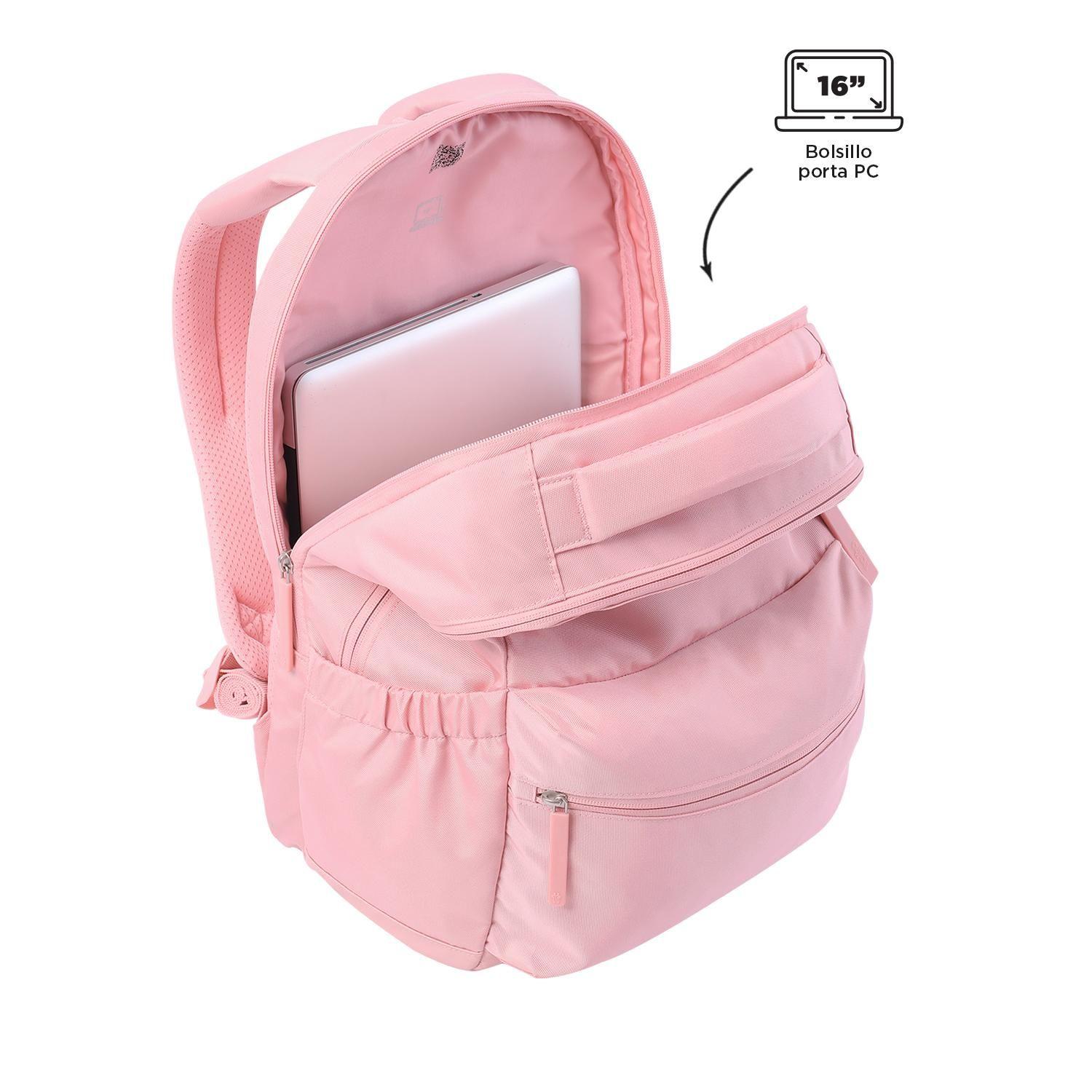 Mochila Urbana Comfort Rosado Mujer-4