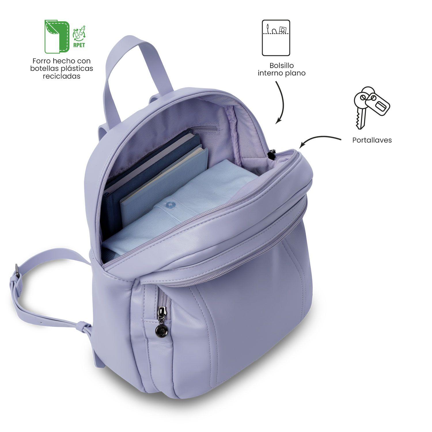 Mochila Universitaria Style 2 Morada Mujer Totto-4