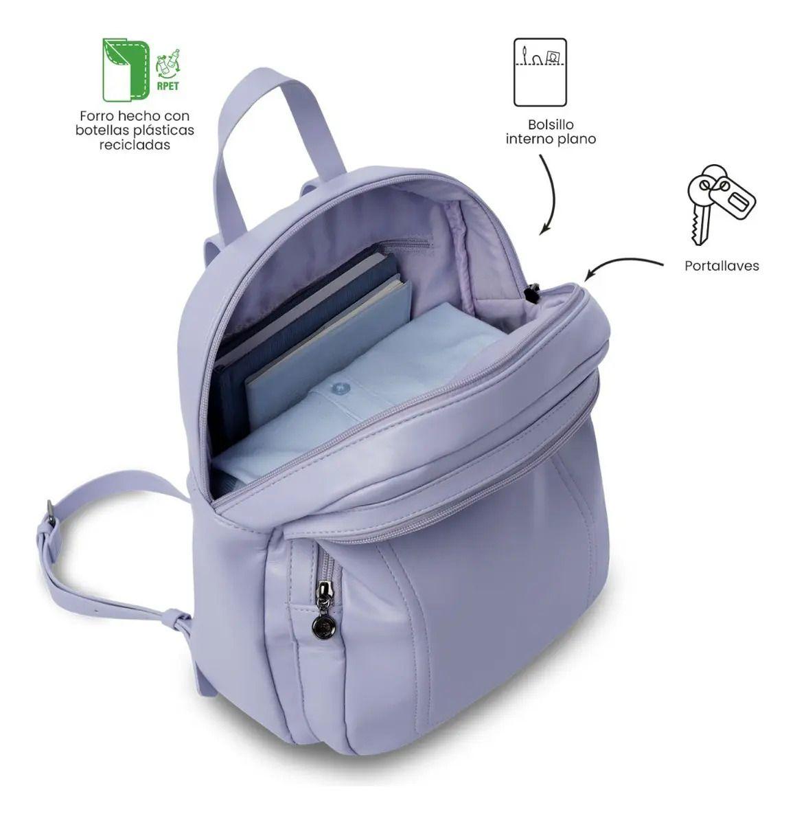 Mochila Universitario Style 2 Morado Mujer-4
