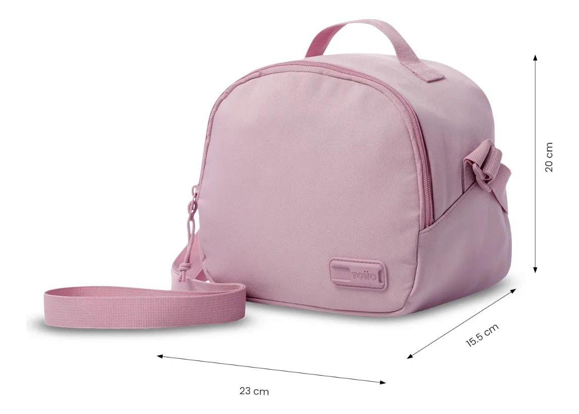 Kit X3 Mochila+lonchera+multiuso Yuno Rosado-5