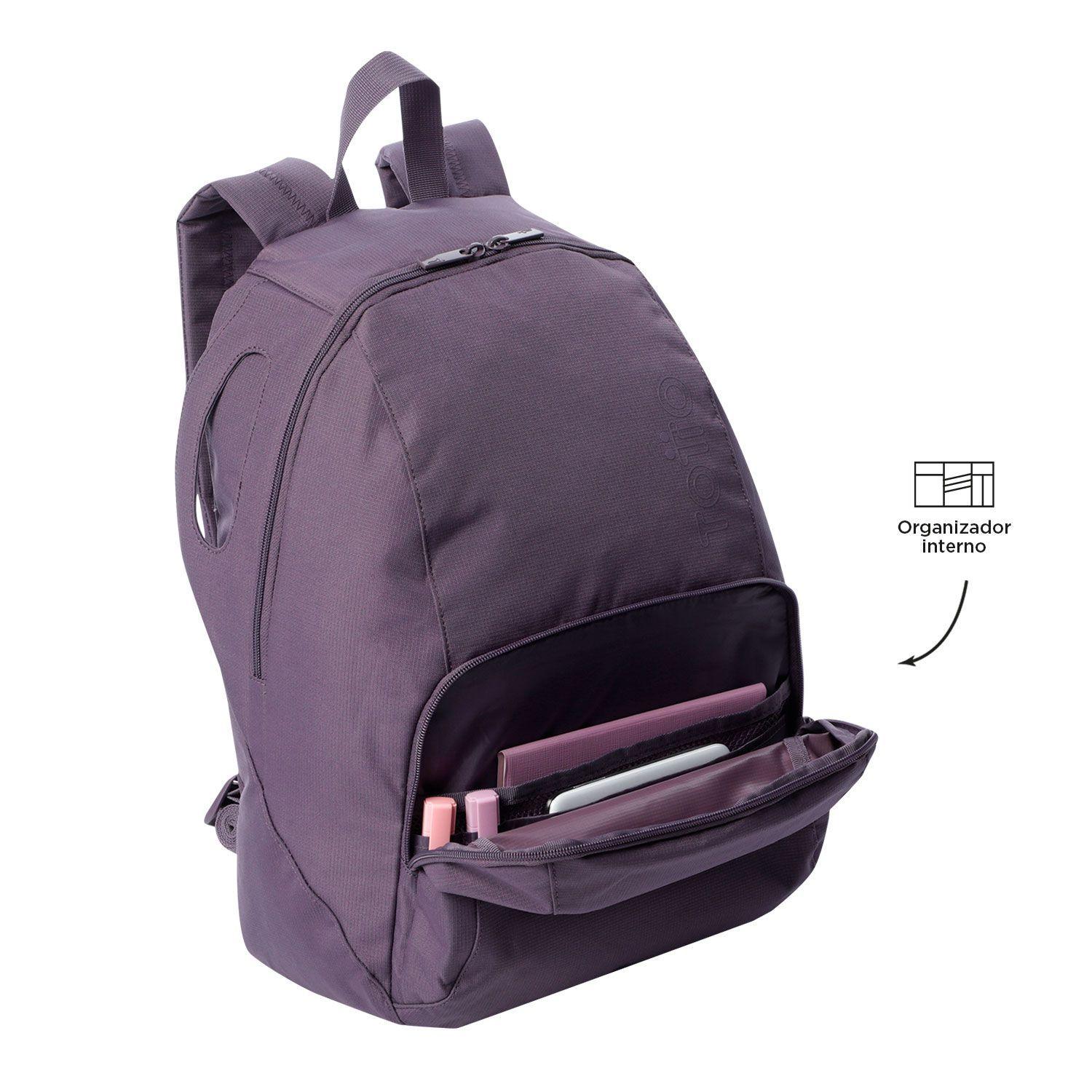 Mochila Universitaria Ometto Morado Mujer Totto-4