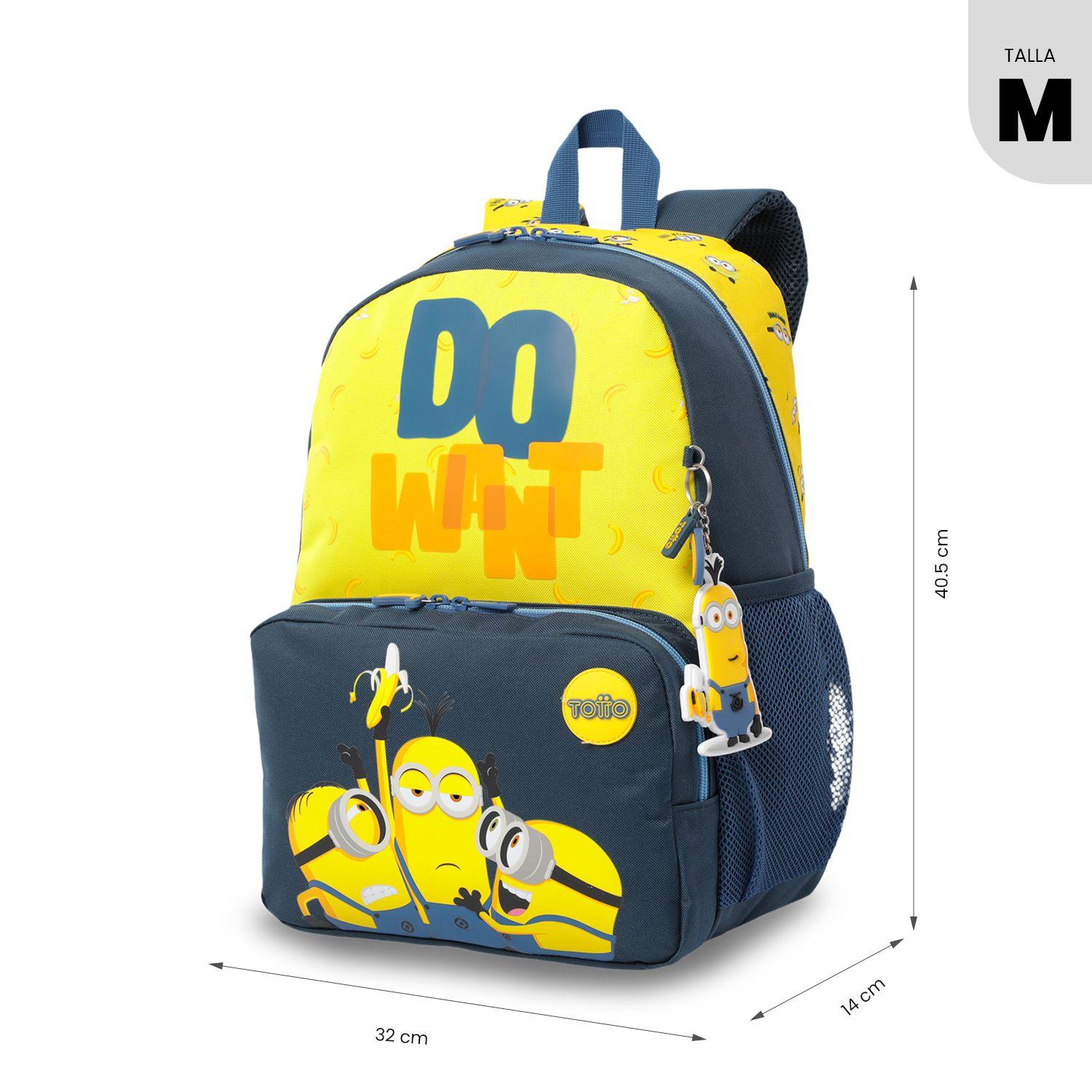 Mochila para Niño Banana Minions Mediano color Azul-2