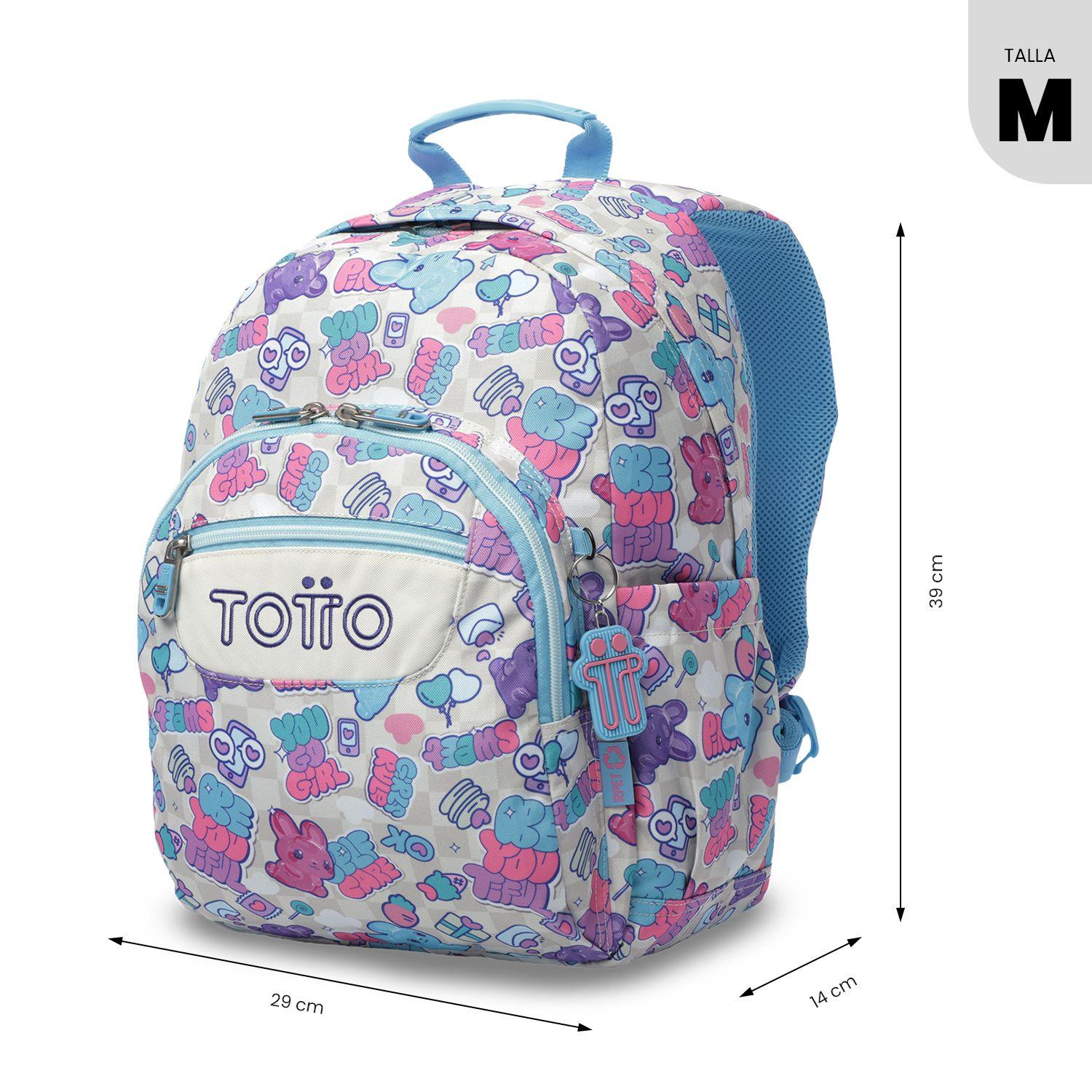 Mochila Escolar Juvenil Porta Pc 13  Gommas Blanco-2