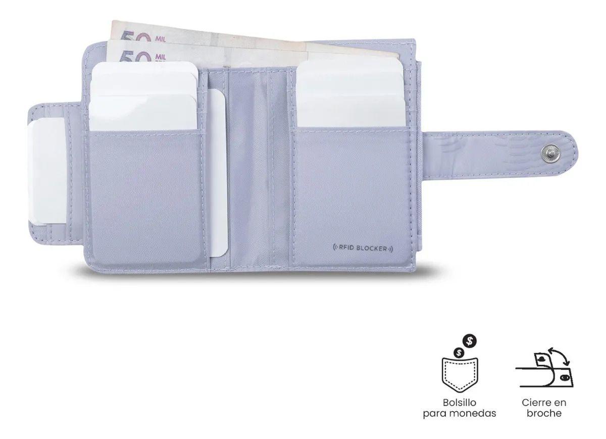 Billetera Texture Dull Con Rfid Blocker Morada-3