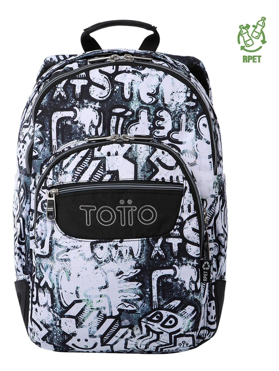 Mochila Escolar Totto Rayol Rpet Blanco Klin-0