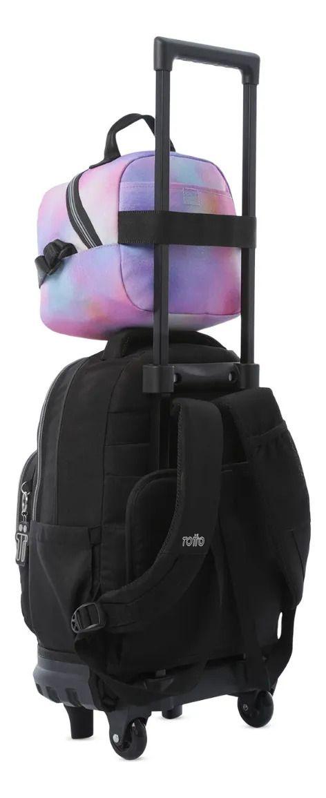 Lonchera Térmica Para Mujer Borrador Glitter Mediano Rosada-4