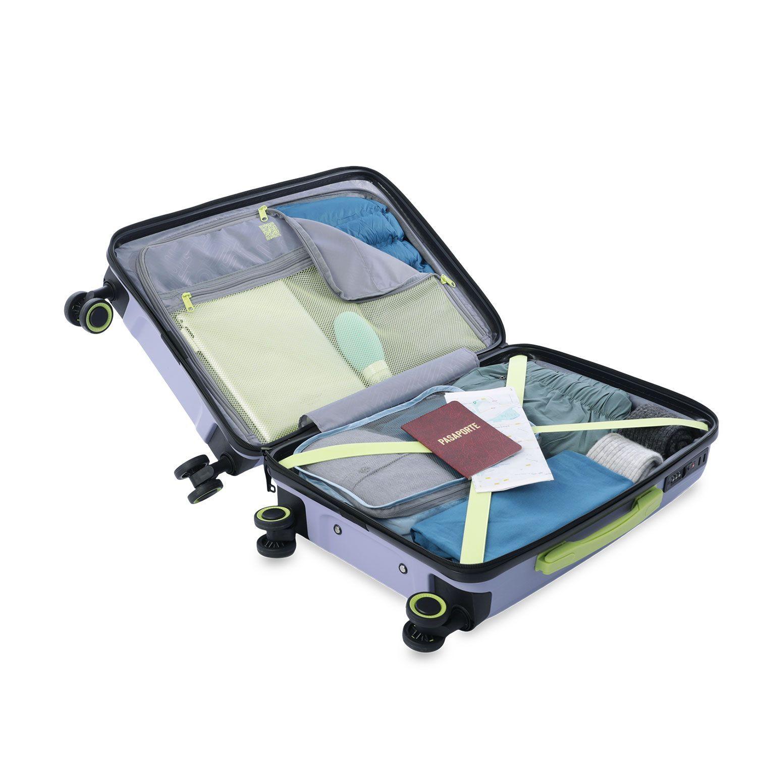 Pack Maleta de viaje Wave 23 kilos + Maleta Wave cabina Morada Totto-2