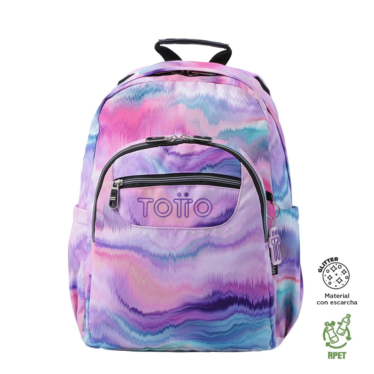 Mochila Escolar Acuarela Glitter Pallay-0