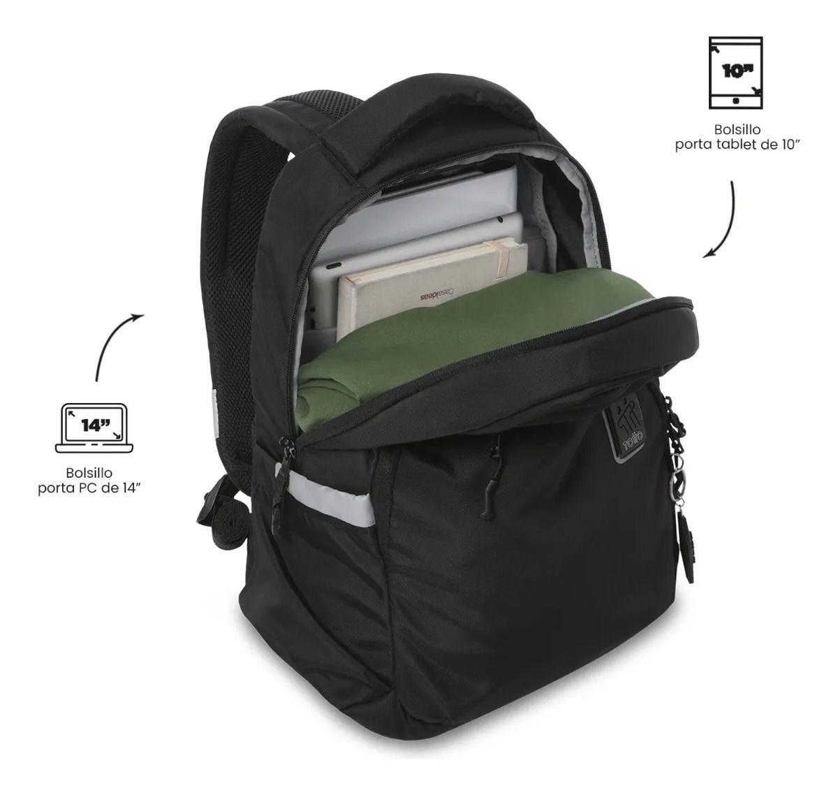 Mochila Universitario Misisipi 2.0 Porta Pc 14  Negro-4