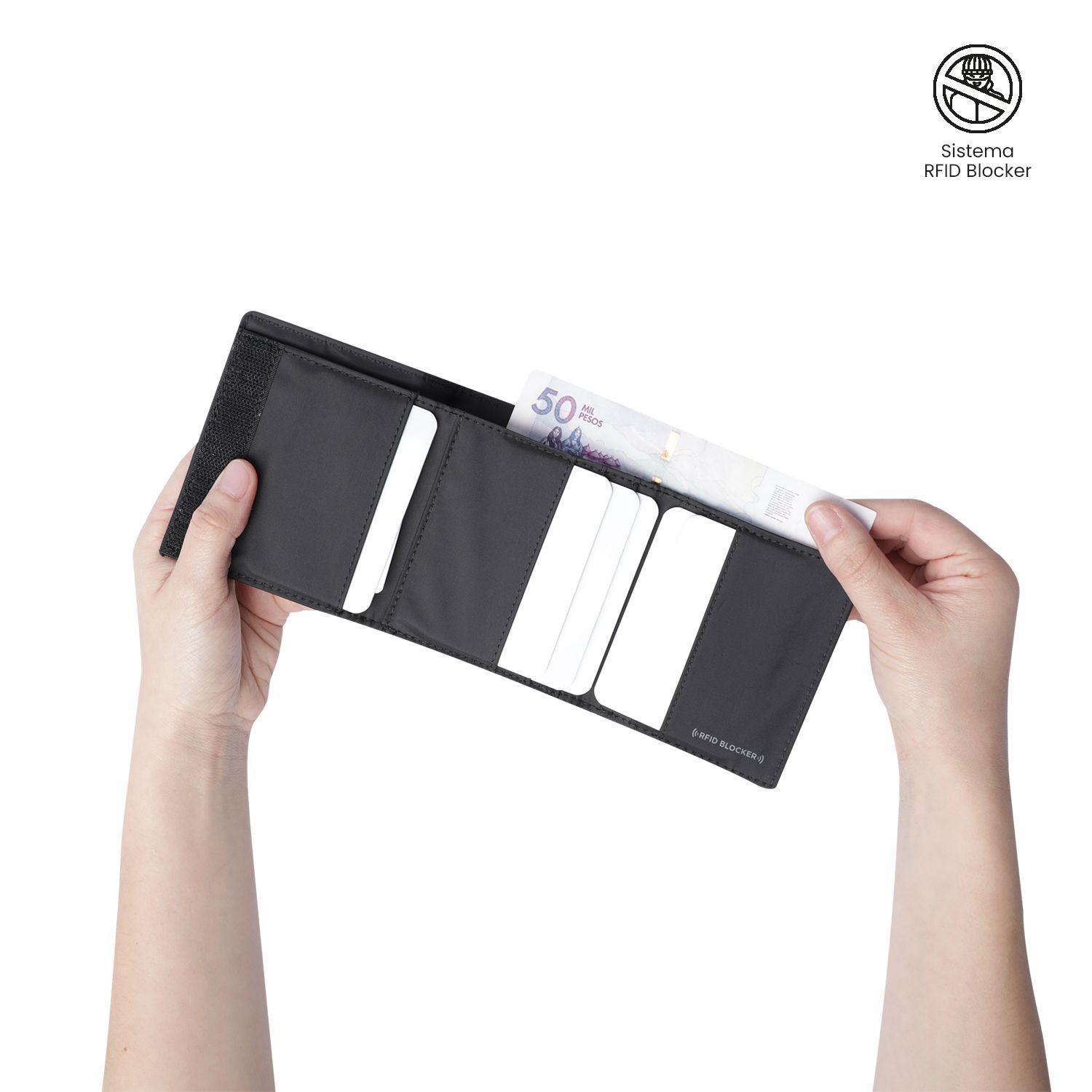 Billetera Totto Hombre Sayle con RFID Blocker Negra-2