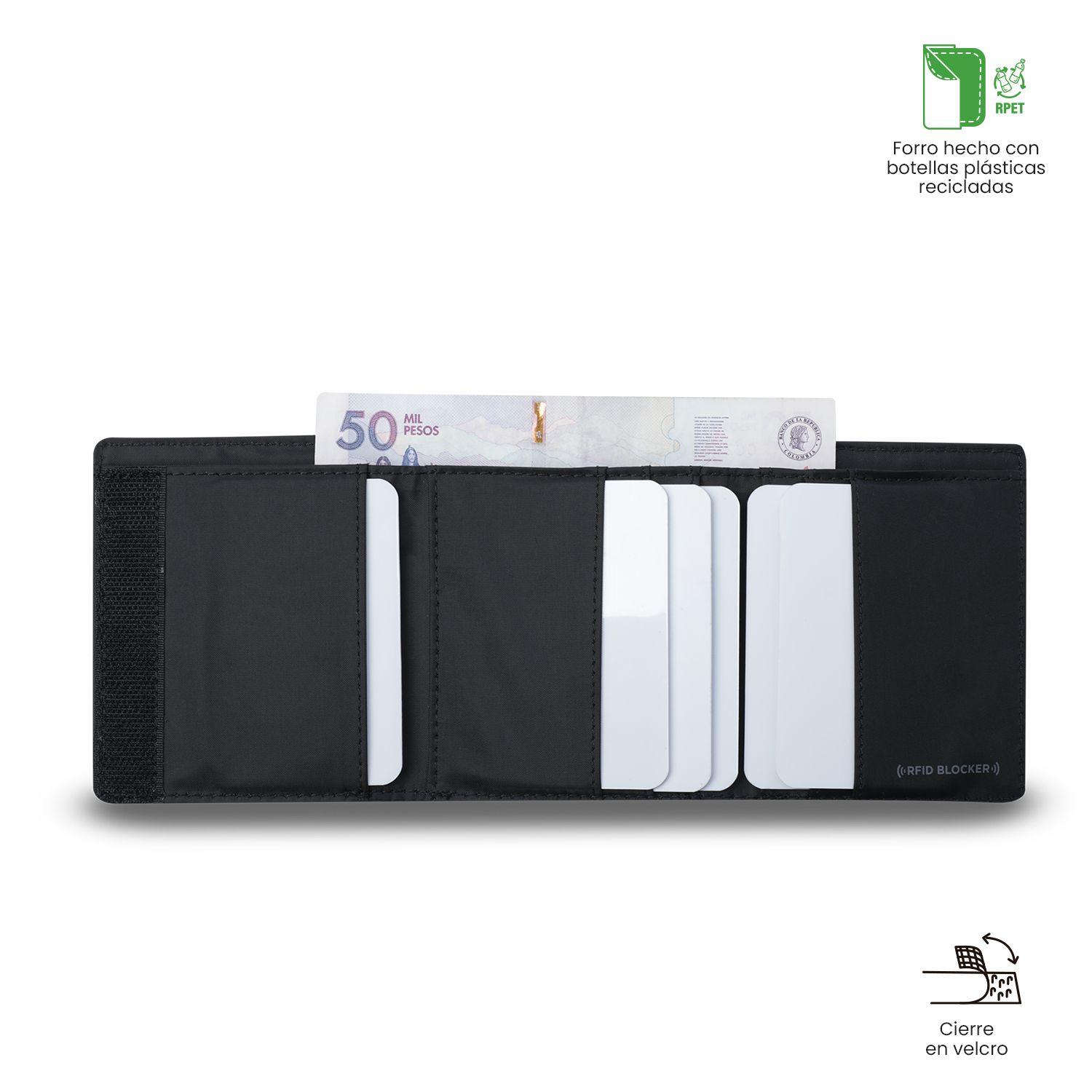 Billetera Totto Hombre Sayle con RFID Blocker Negra-3