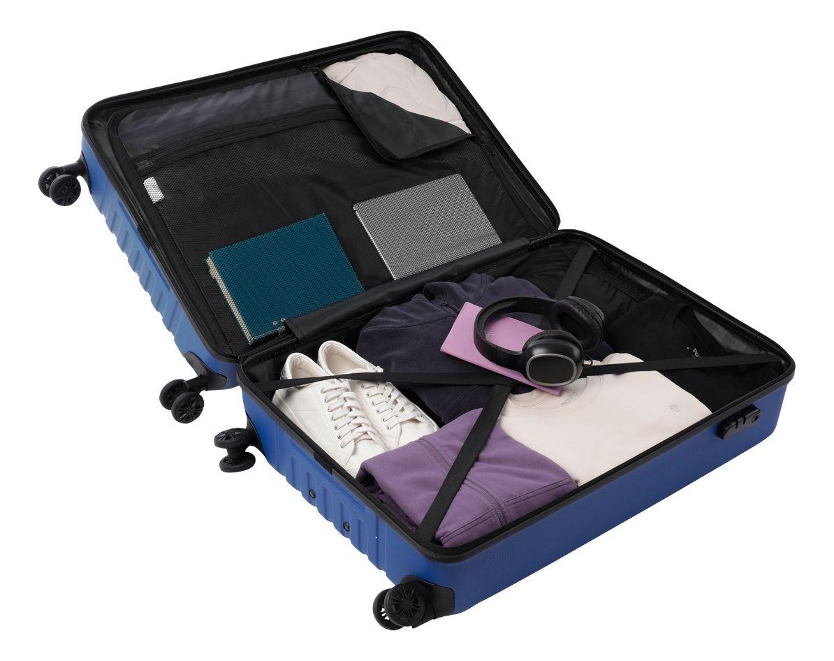 Maleta Totto Nomad Azul Grande Ruedas 360° Amplia y Resistente-4