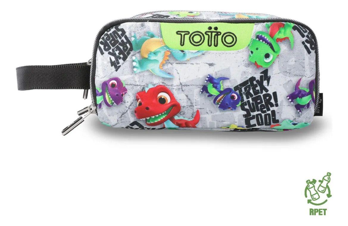 Estuche Escolar Mediana Para Niño Cinta Pro Gris-0