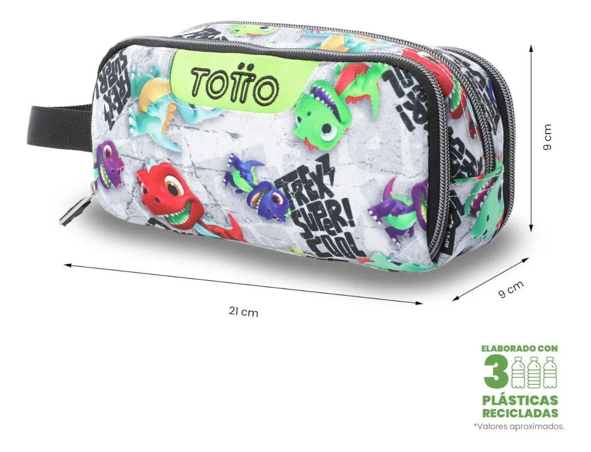 Estuche Escolar Mediana Para Niño Cinta Pro Gris-1