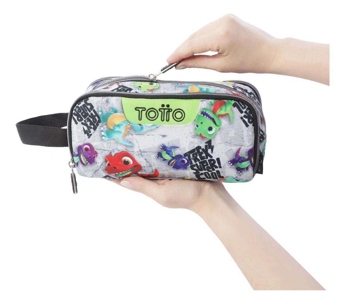 Estuche Escolar Mediana Para Niño Cinta Pro Gris-2