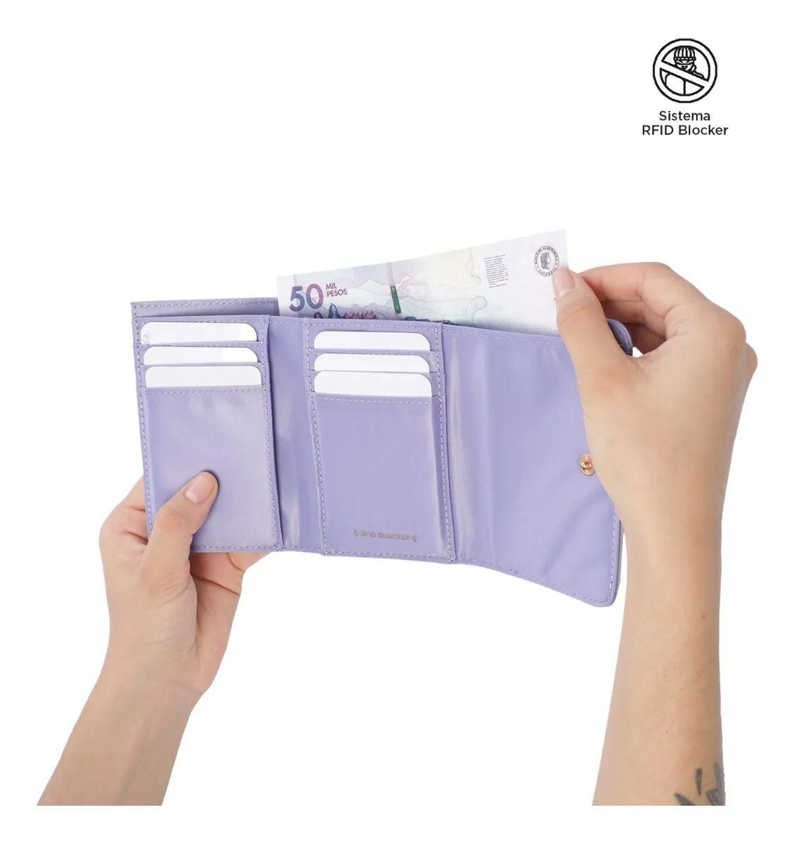 Billetera Mujer Bel 2.0 Mediana Con Rfid Blocker Morada-2