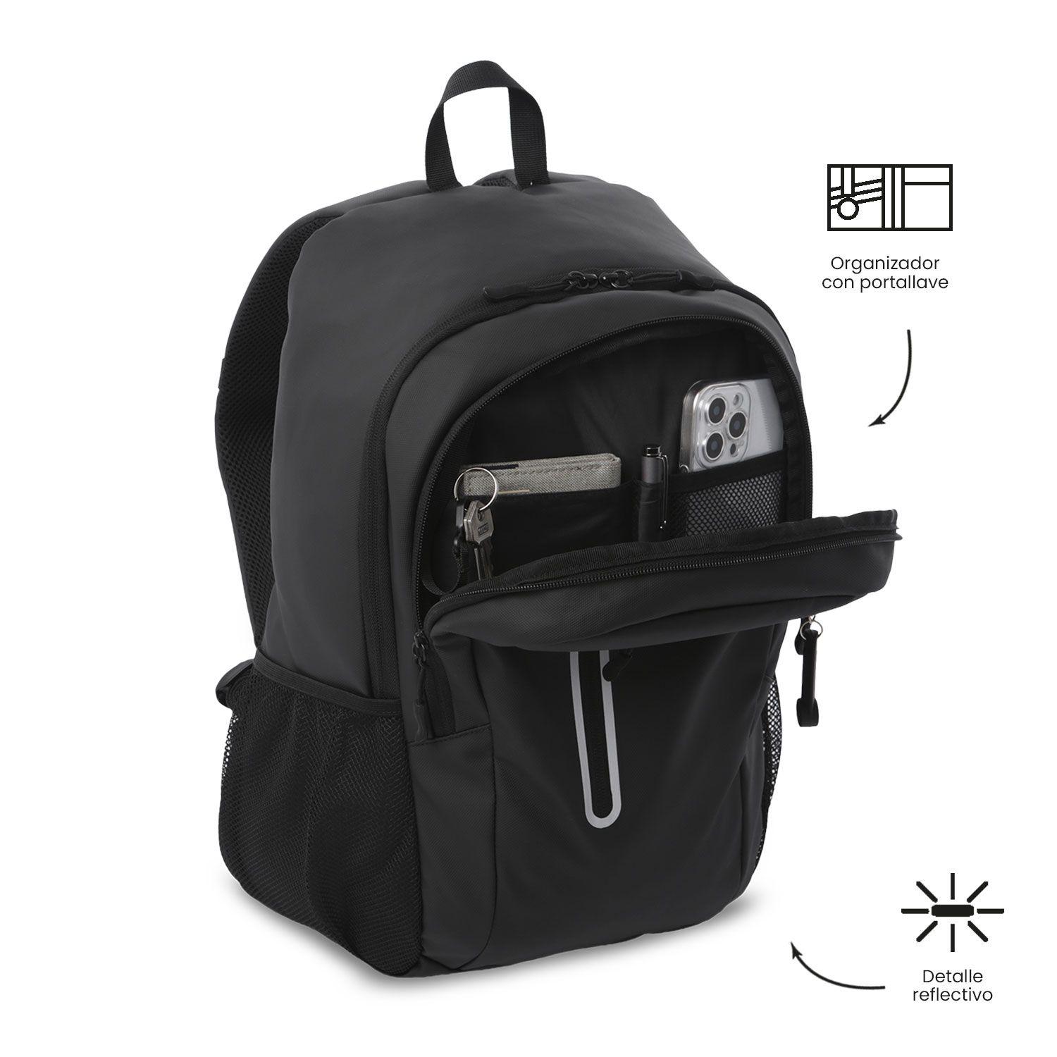Mochila Universitaria Sprint Porta PC 14" Negro Hombre-5
