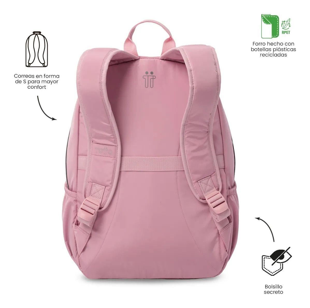 Mochila Para Oficina Pc 13  Aynatto 2.0 Mediano Rosado-3