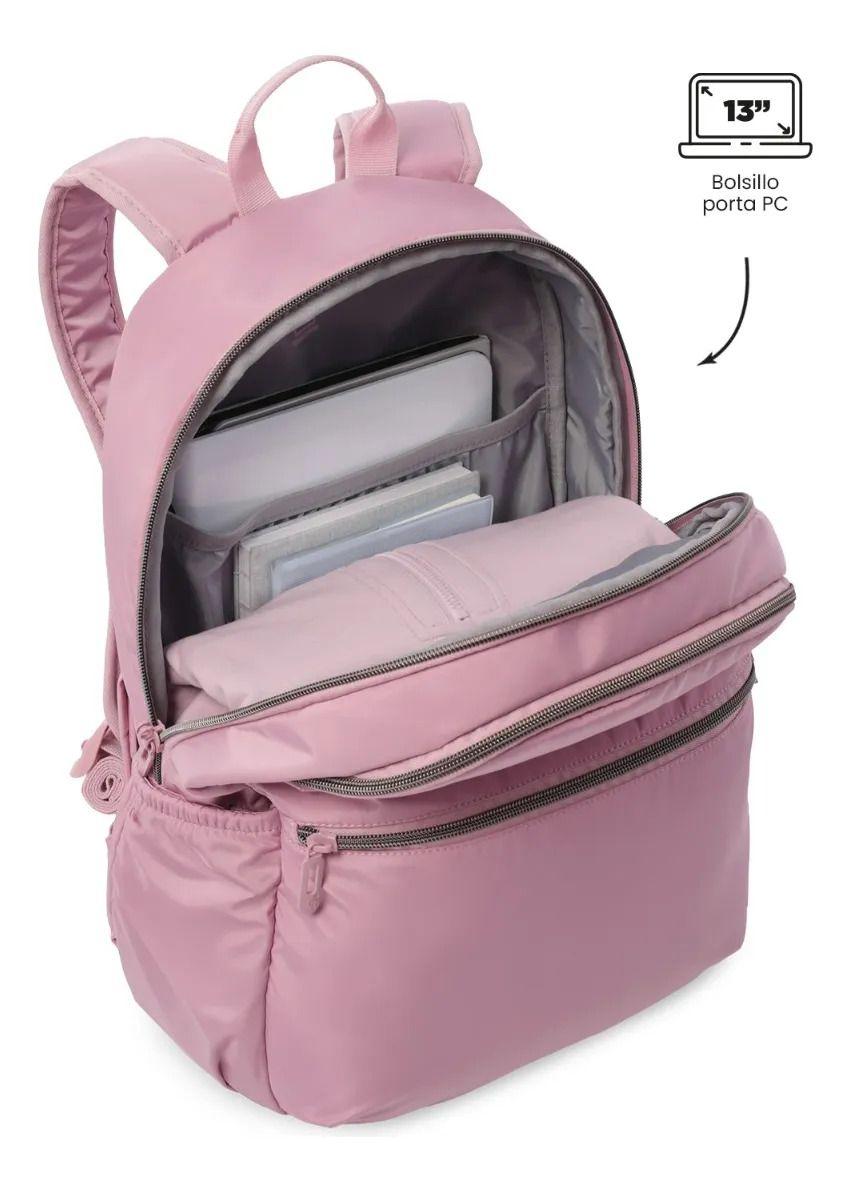 Mochila Para Oficina Pc 13  Aynatto 2.0 Mediano Rosado-4