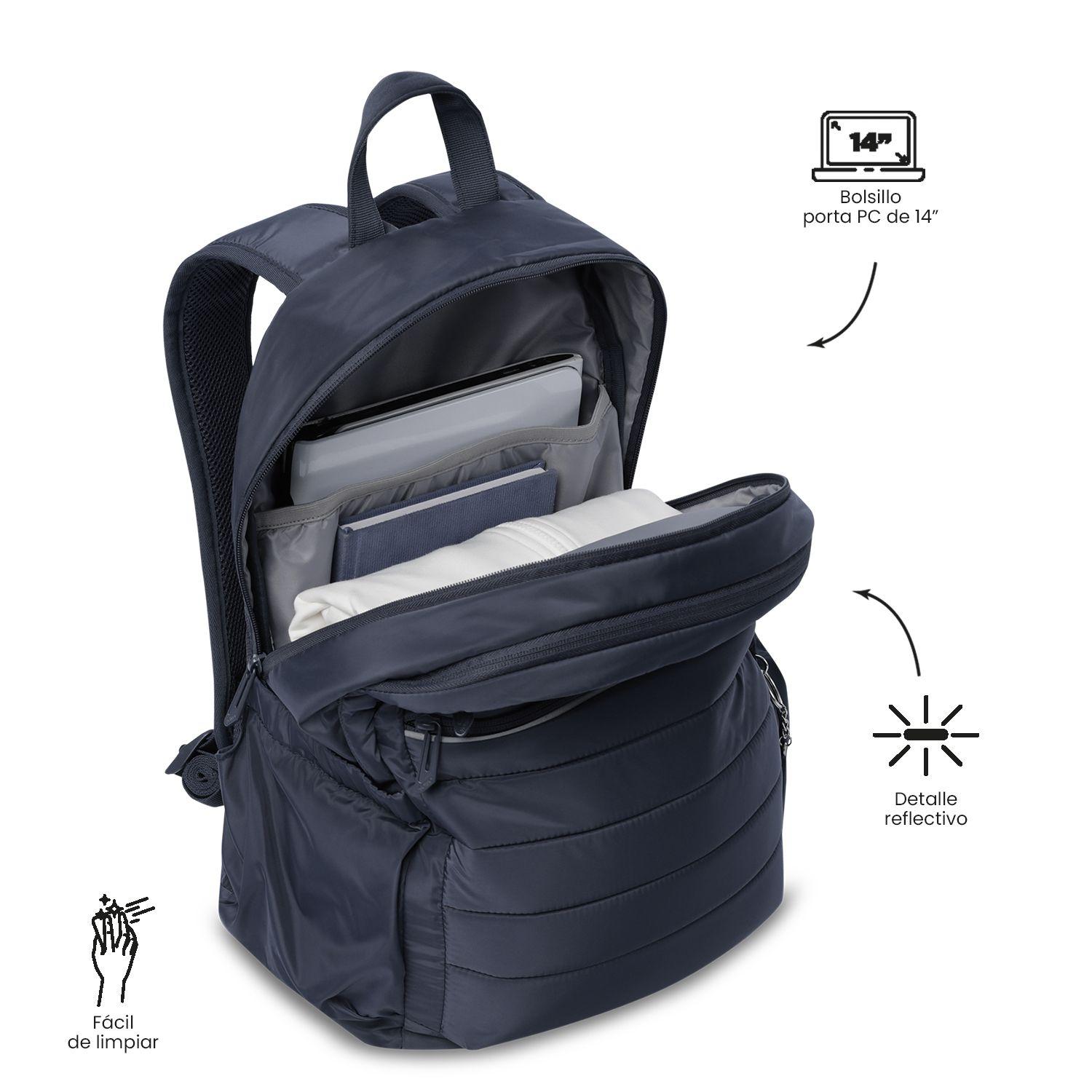 Mochila Universitaria Notebook 14" Plaine 2.0 Azul Unisex Totto-4