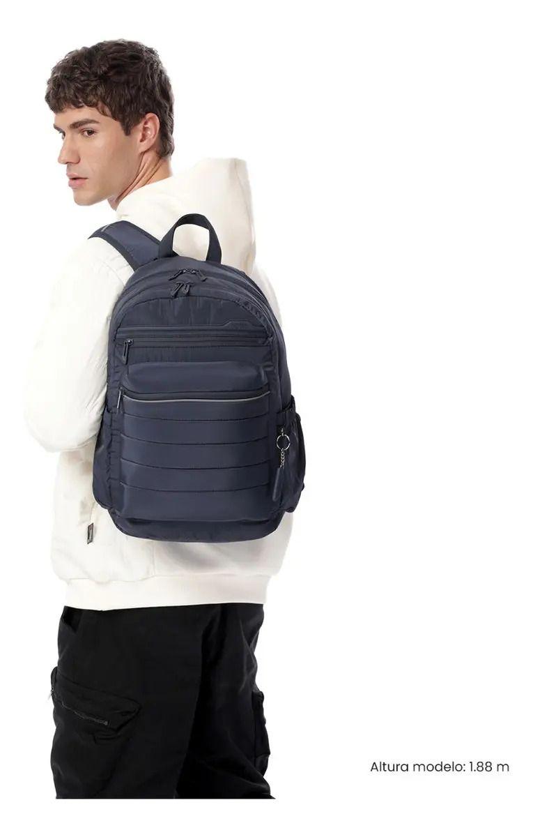 Mochila Universitario Porta Pc 14  Plaine 2.0 Azul Unisex-1