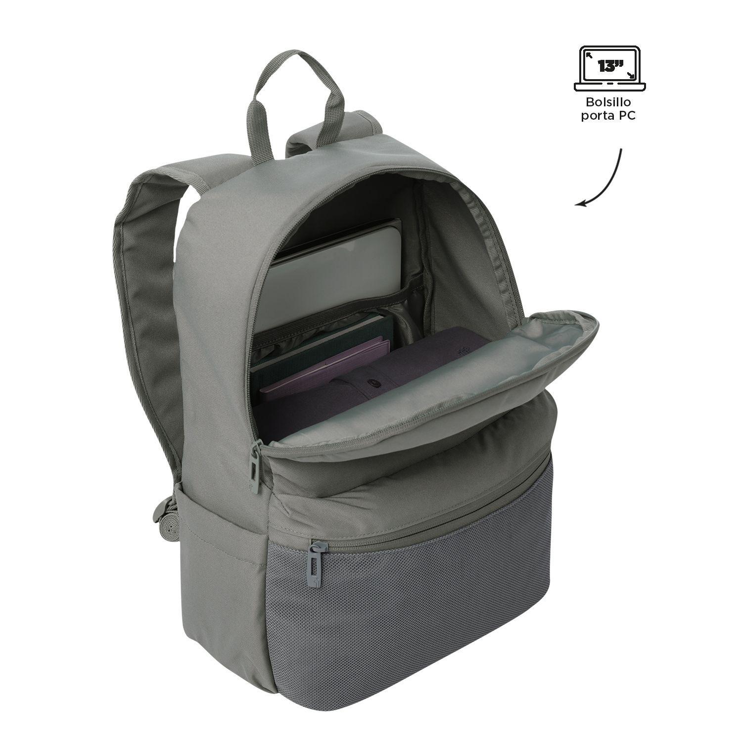 Mochila Urbana Juvenil Notebook 13" Dragonar 2.0 Gris Para Hombre Totto-4