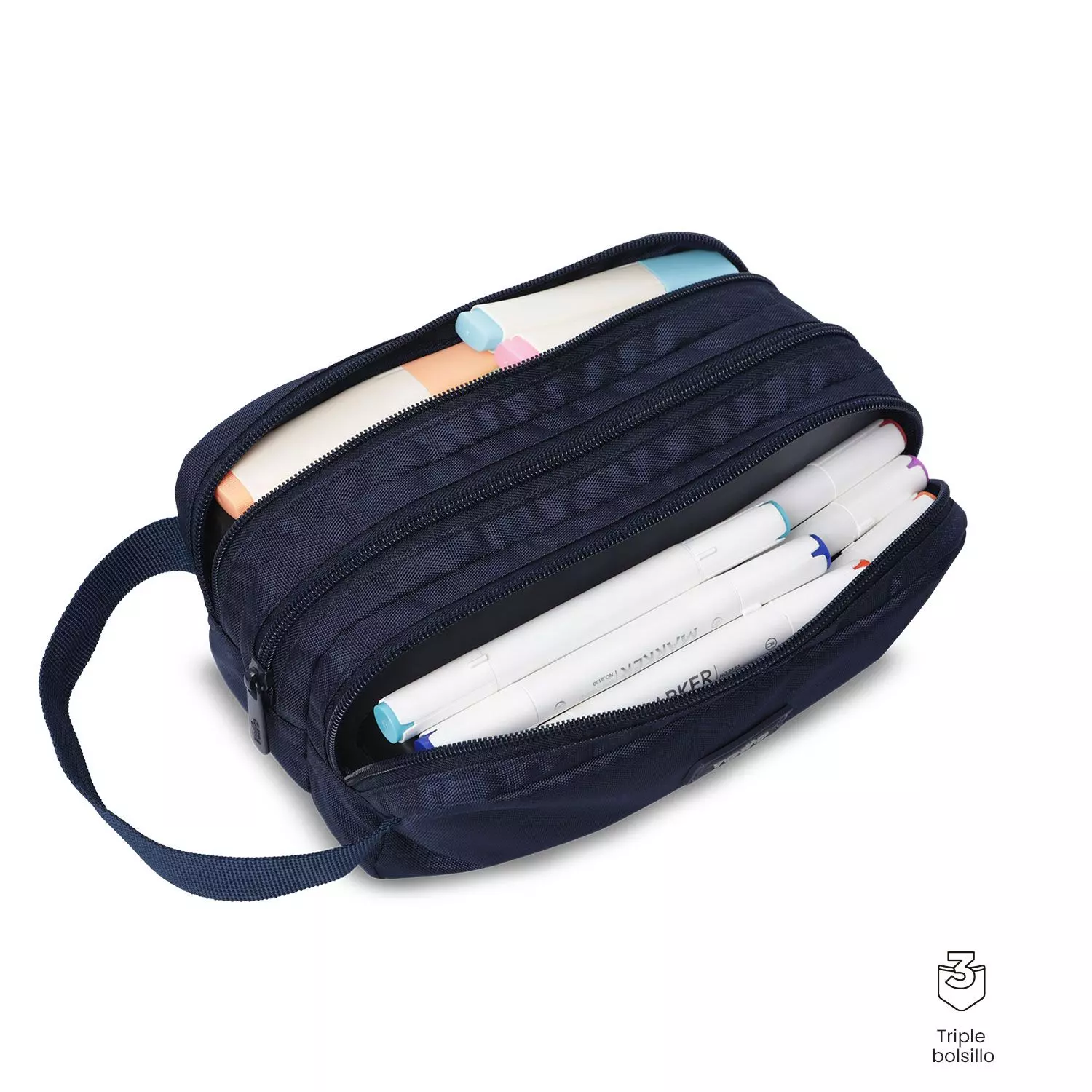 Estuche Multiuso Trik Grande Azul-3