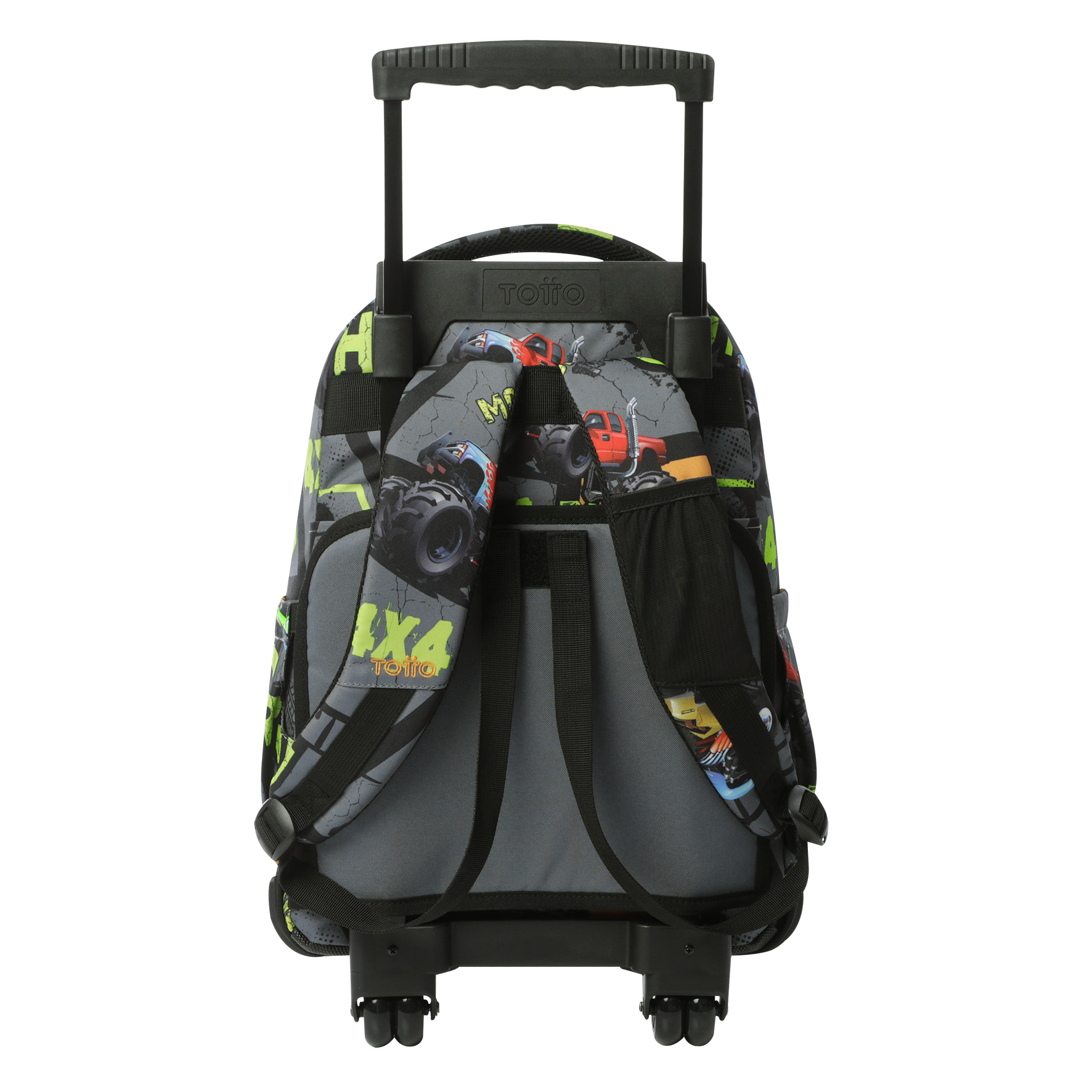 Mochila Escolar Totto Rpet Negro Con Ruedas Niño 26l-4