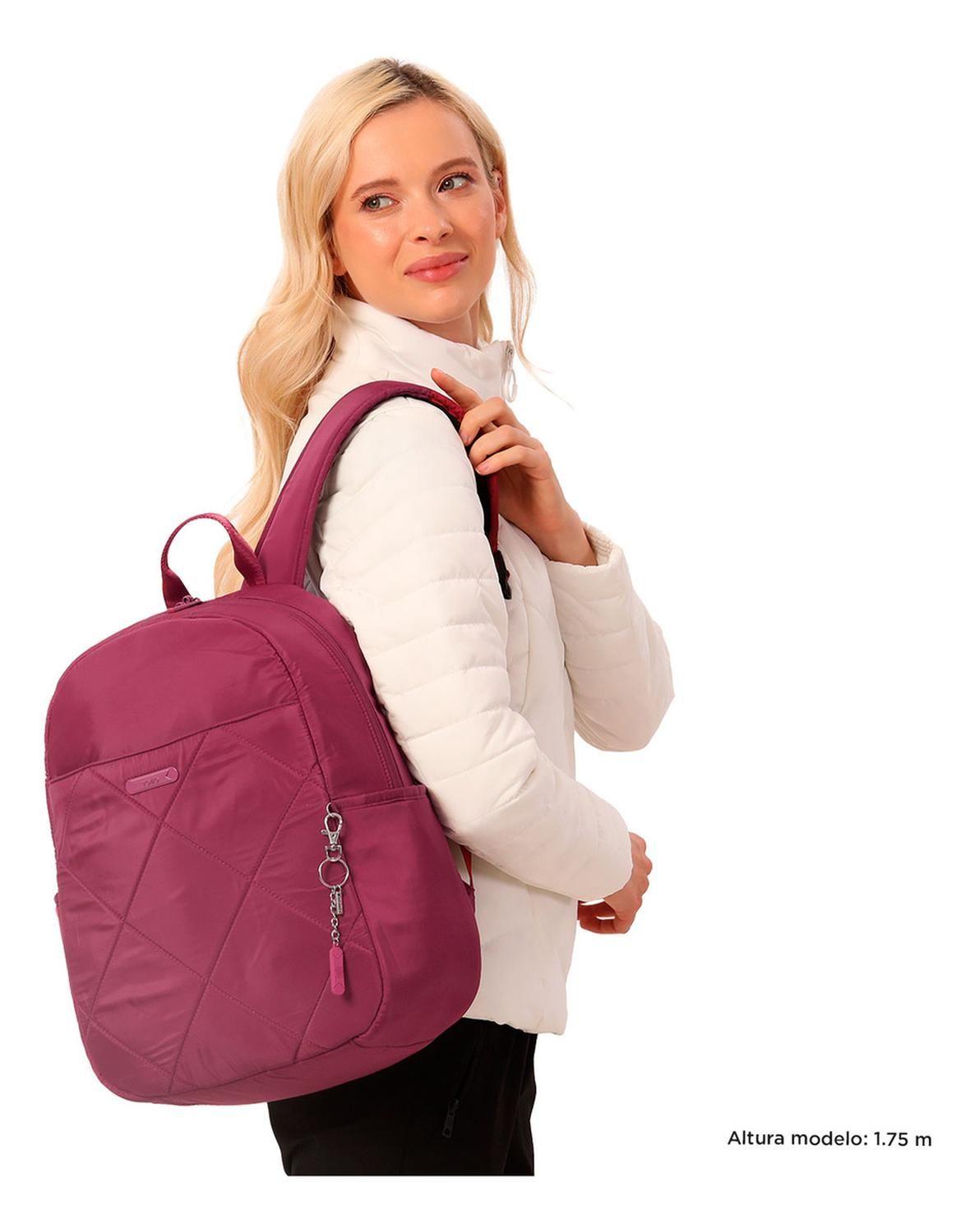 Mochila Mujer Totto Arlet Rosado Deco Rose-1