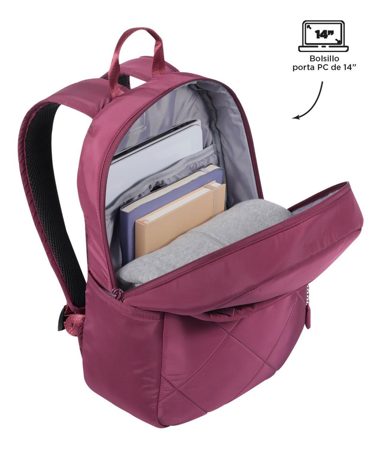Mochila Mujer Totto Arlet Rosado Deco Rose-4