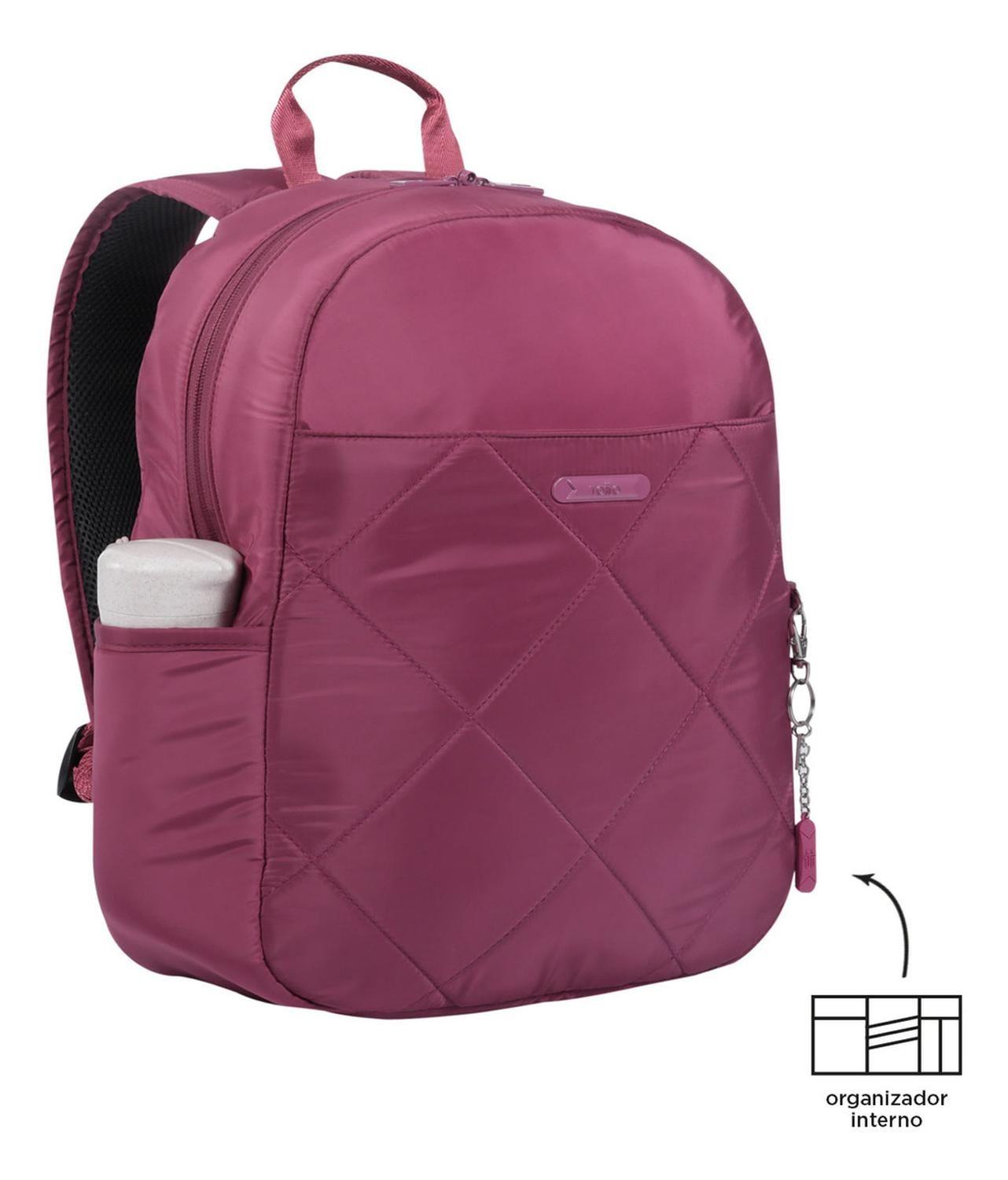 Mochila Mujer Totto Arlet Rosado Deco Rose-6