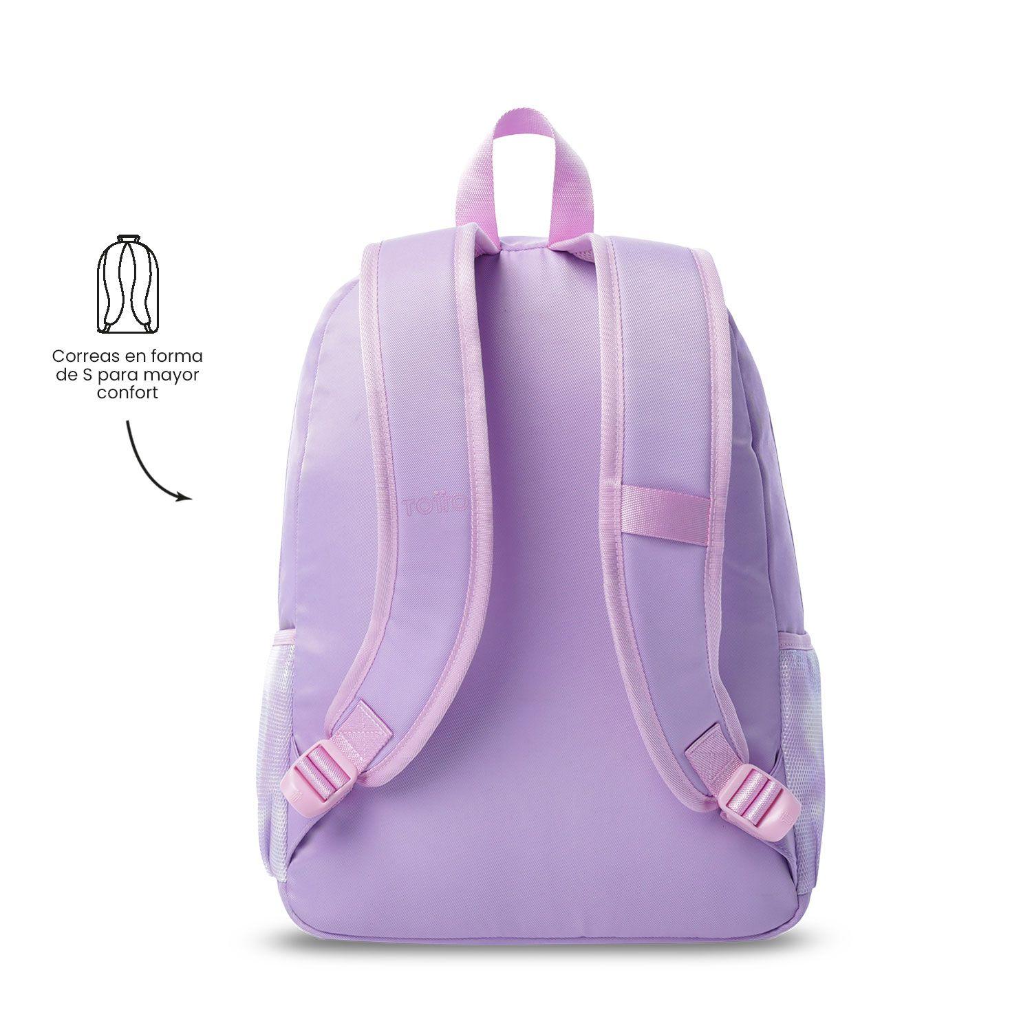 Mochila Niña Cluw Mediano color Morada Totto-3