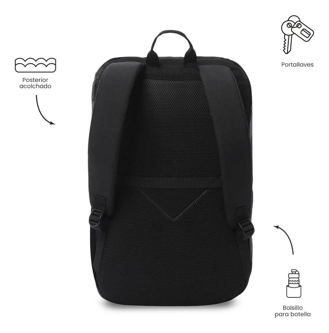 Mochila Ejecutiva Porta Pc  Rap Negro Hombre-3