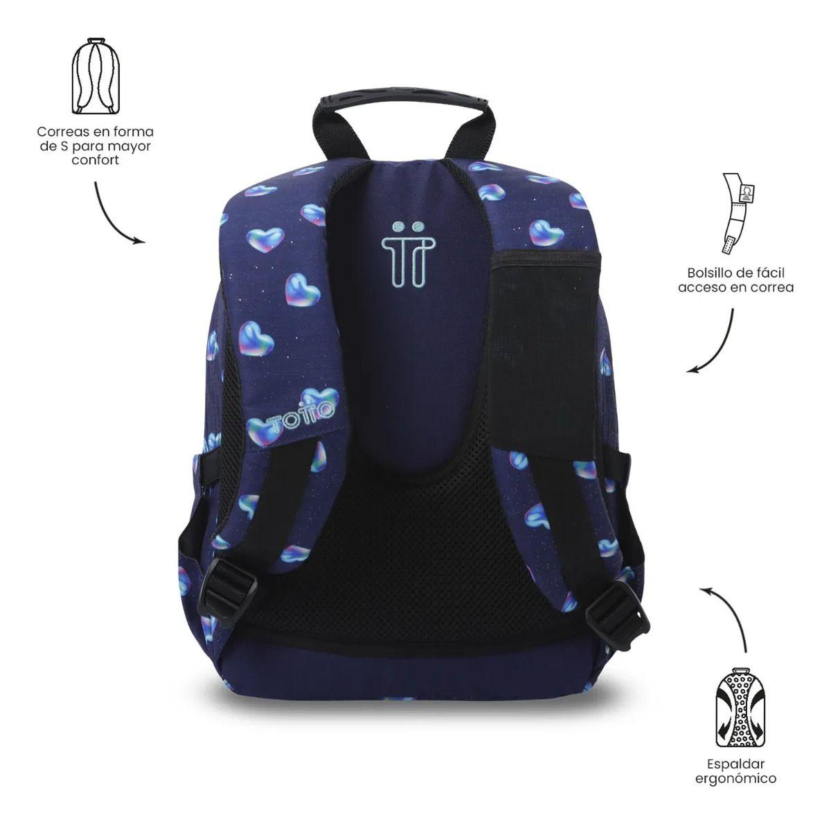 Mochila Escolar Juvenil Porta Tablet 10  Tempera Glitter-3
